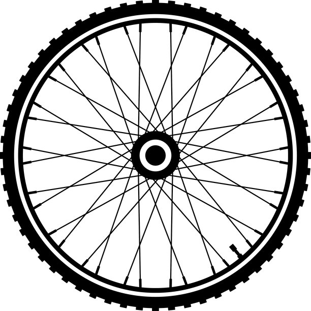 自行车轮子矢量图标。自行车橡胶轮胎、金属辐条和轮圈。健身自行车、运动、道路、旅游、山地自行车轮胎。自行车轮子符号。气门。摩托车。矢量插图。图片下载
