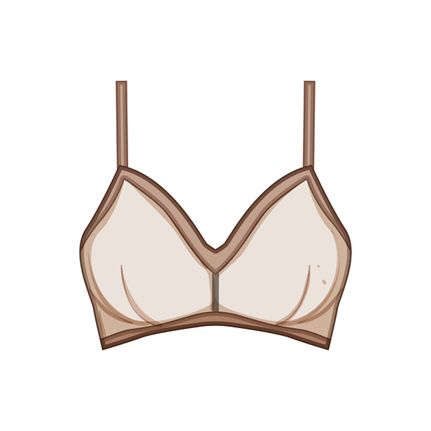 现代卡通风格的孕妇内衣矢量插图图片下载