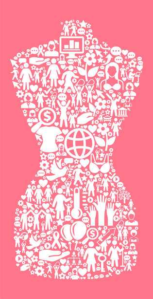 时装模特妇女权利，
图标模式图片下载