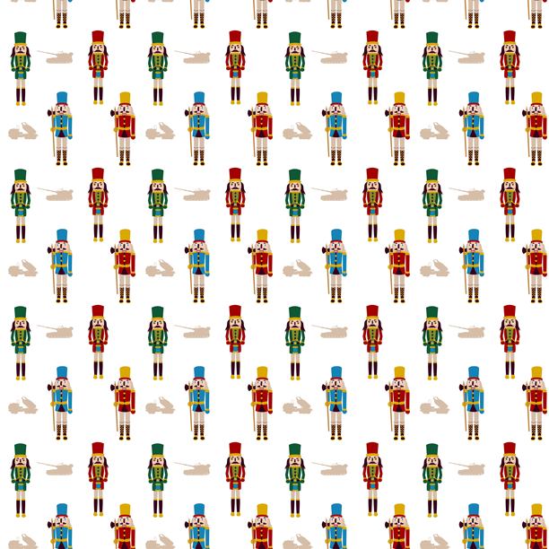 伐木工坚果夹无缝图案图片下载