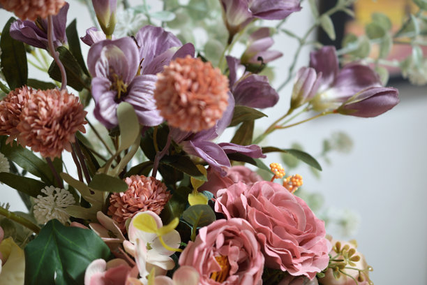 室内美丽花束的花瓶图片图片下载