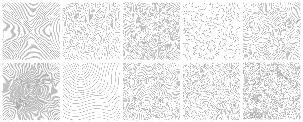 地形背景网页图形。用于设计自然、登山、露营等的地形图素材。图片下载