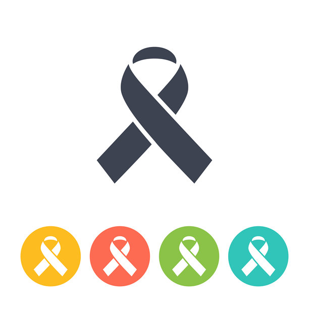 爱滋病图标-粗体固体黑色矢量。健康与医学图片下载