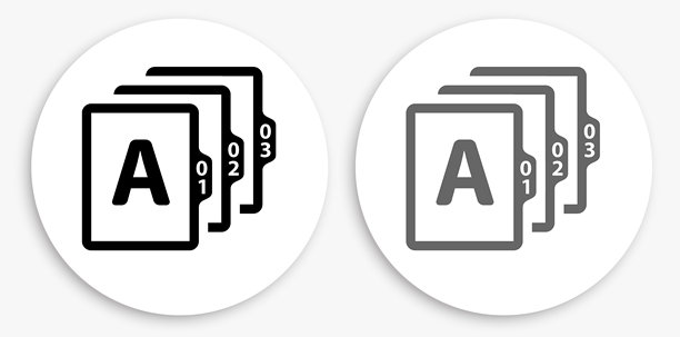 计算机安全黑白圆形图标图片下载