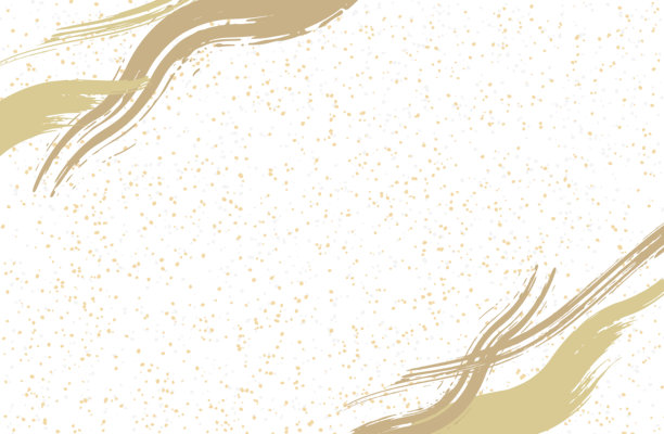 金粉日本风格背景矢量插图素材，毛笔书法，毛笔绘画，金箔，简约新年图片下载