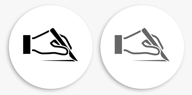 头皮黑色和白色圆形图标图片下载