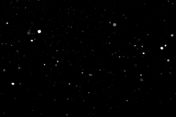 高分辨率雪纹理用于修图 - 真实雪花的抽象照片纹理，黑色背景上可用于添加和编辑作为屏幕模式的背景层。图片下载