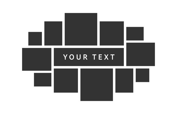 照片拼贴模板。白色背景上的情绪板布局和马赛克图片框。板子、相框、照片蒙太奇、情绪板、图片、相册 - 矢量图。图片下载