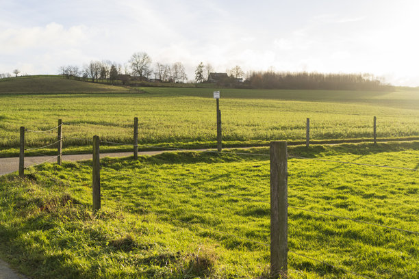 北莱茵-威斯特法伦州德国乡村的全景风景照片。索尔兰地区的山丘、森林和田野。图片下载