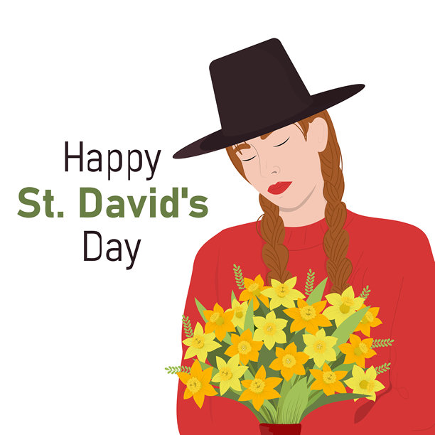 手捧水仙花束的女人图片下载