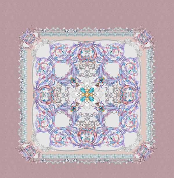 艺术手绘卷曲花卉图案图片下载