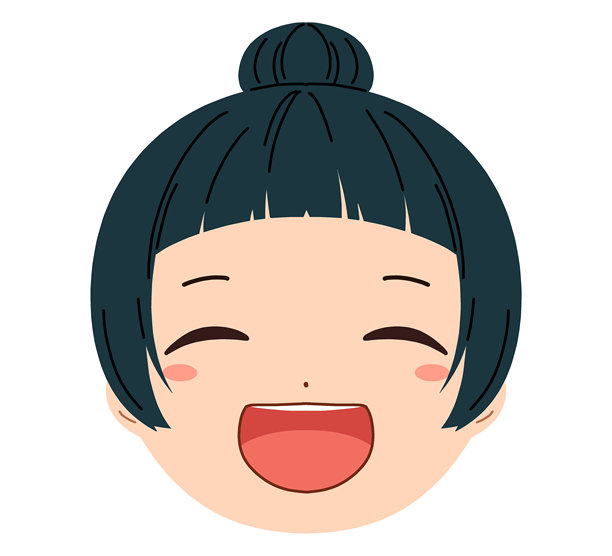 女孩面孔图标插图素材图片下载