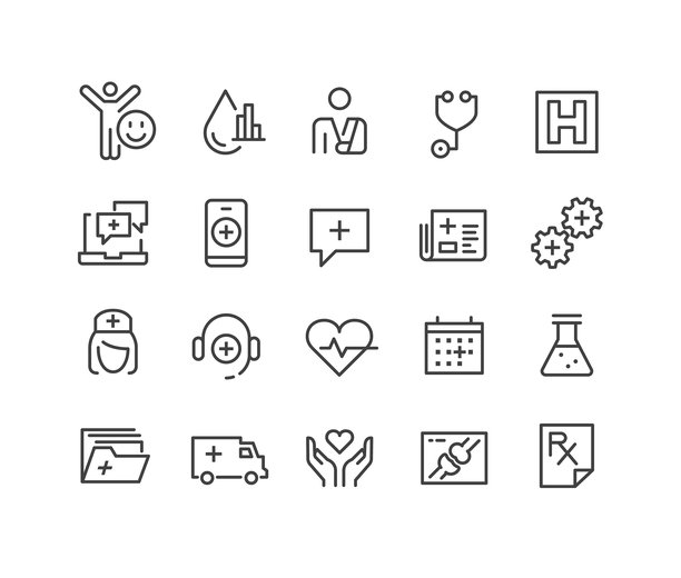医疗保健和医学图标-经典系列图片下载