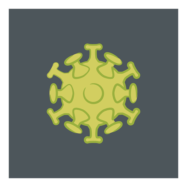 冠状病毒、细菌、病菌和微生物矢量图标图片下载