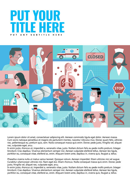 Corona流行病封面和页面设计图片下载