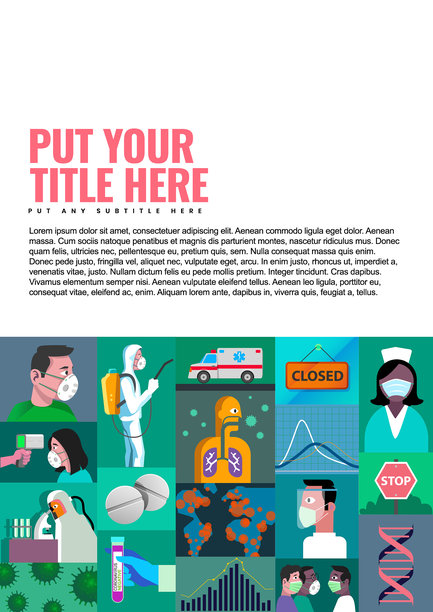 Corona流行病封面和页面设计图片下载