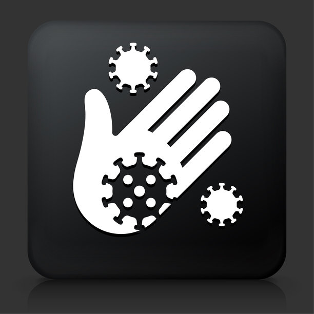 手上的病毒和细菌图标图片下载