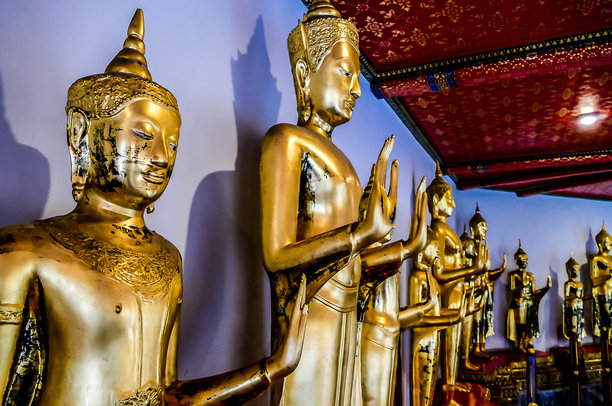 曼谷市的卧佛寺美丽照片，拍摄于泰国图片下载