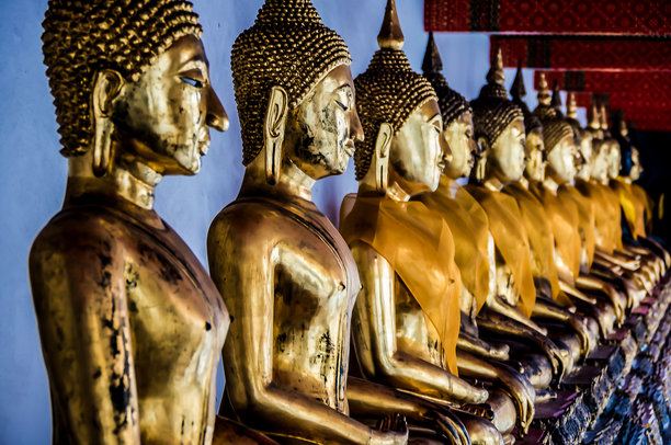 曼谷市的卧佛寺美丽照片，拍摄于泰国图片下载