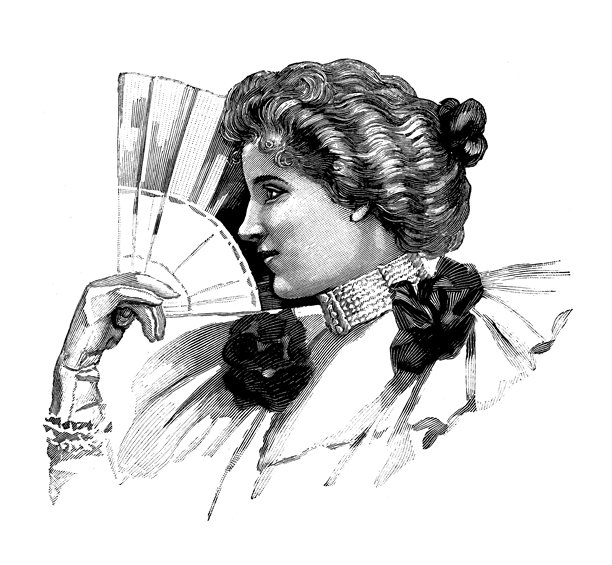 法国杂志中的古董图片，女性发型图片下载