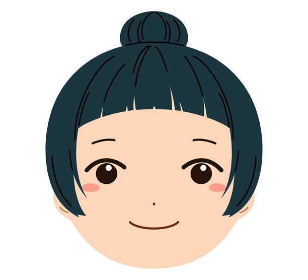 女孩面孔图标插图素材图片下载