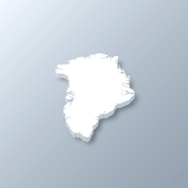 格陵兰3D地图的灰色背景图片下载