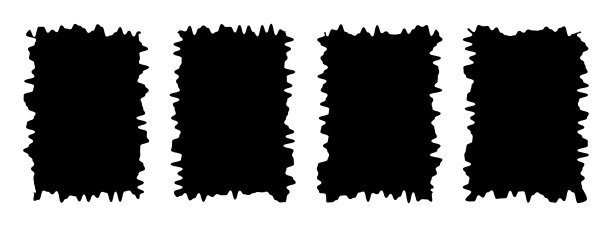 扇贝框架套件。不同波浪形状带有波浪边缘。用于照片、徽章、标签设计的锯齿印章或波浪贴纸。曲线标签在白色背景上独立，矢量插图。图片下载