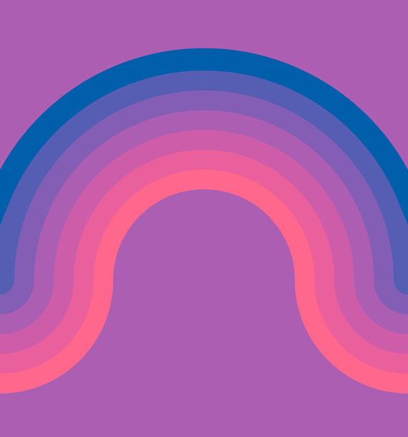 彩虹线条设计融合图片下载