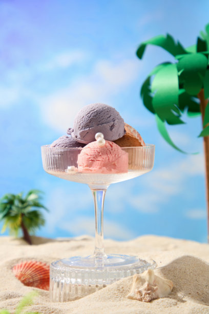 迷你夏季海滩概念食品产品广告照片图片下载