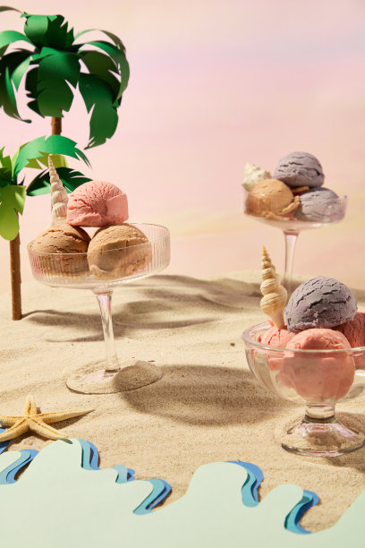 迷你夏季海滩概念食品产品广告照片图片下载