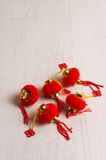 中国新年装饰元素照片，花朵金色盛开，传统照片，亚洲背景，红色图片下载