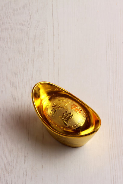 中国新年装饰元素照片，花朵金色盛开，传统照片，亚洲背景，红色图片下载