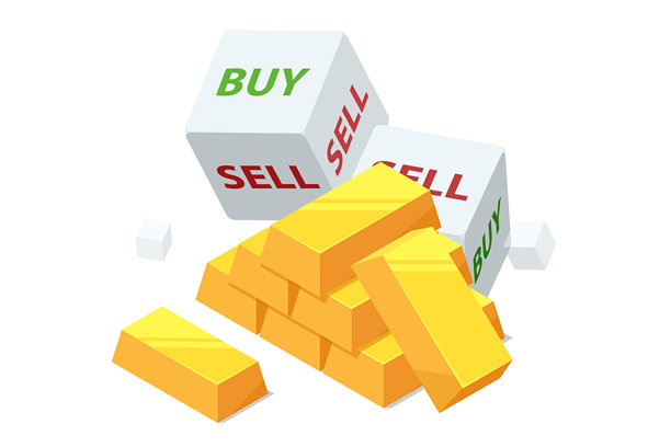 等距投资贵金属黄金或白银。金条。投资银行业务。贵金属价格上涨。黄金证券投资。购买黄金ETF。图片下载