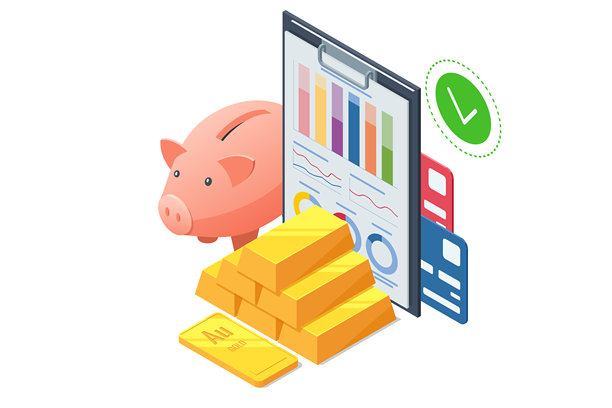 等距投资贵金属黄金。金条。投资银行业务。贵金属价格上涨。黄金证券投资。购买黄金ETF。图片下载