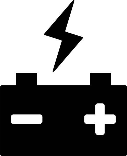 能量和力量的象征 - 简单的电池图标/插图素材（矢量插图）图片下载