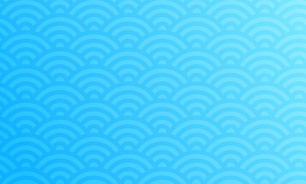 适合夏季图片。清澈的蓝色海浪。可爱的日本图案背景。图片下载