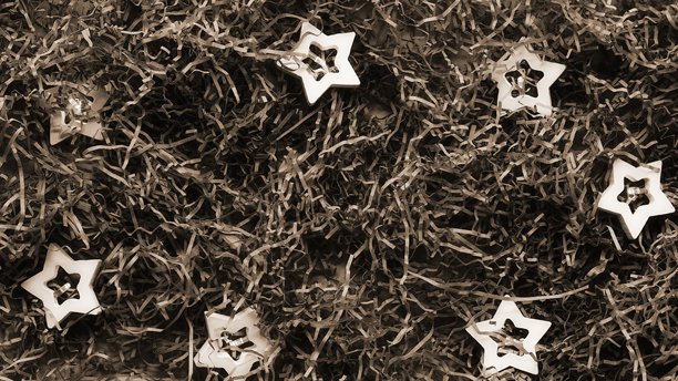 圣诞装饰节日俯视图棕褐色调照片图片下载