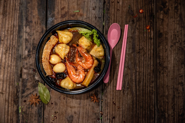 小碗快餐中式海鲜火锅图片下载