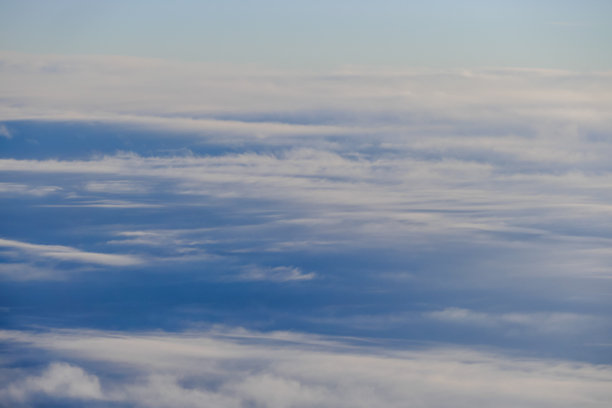 美丽的海云照片，从飞机上俯瞰天空中的云彩图片下载