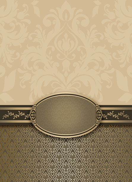 奢华复古风格背景，带有装饰边框。图片下载
