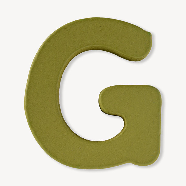 白色背景上的大写字母G塑料字母照片图片下载