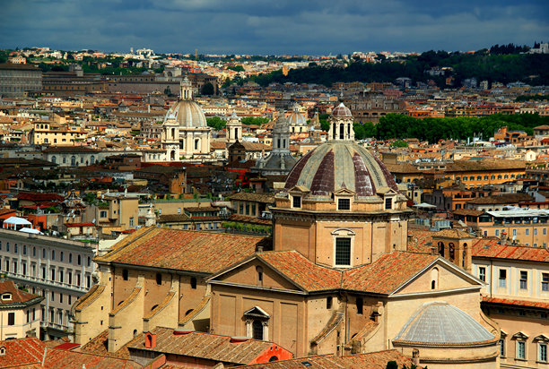 意大利首都罗马的全景照片图片下载