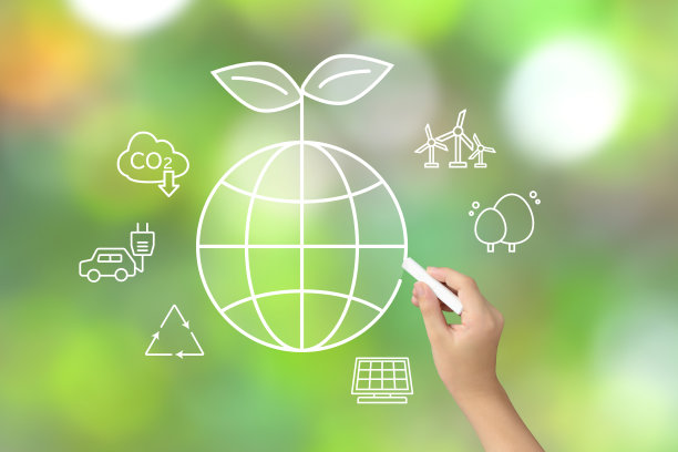 保护全球环境的图像，孩子的手绘出发芽的地球图标图片下载