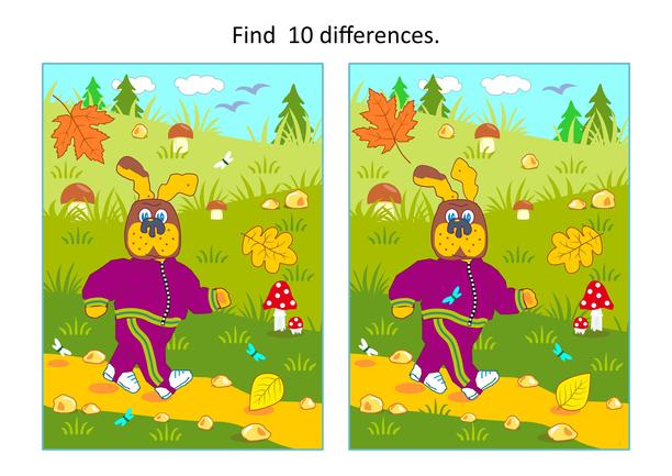 秋晨小狗慢跑。找不同游戏，或视觉谜题，或者图片谜语。图片下载