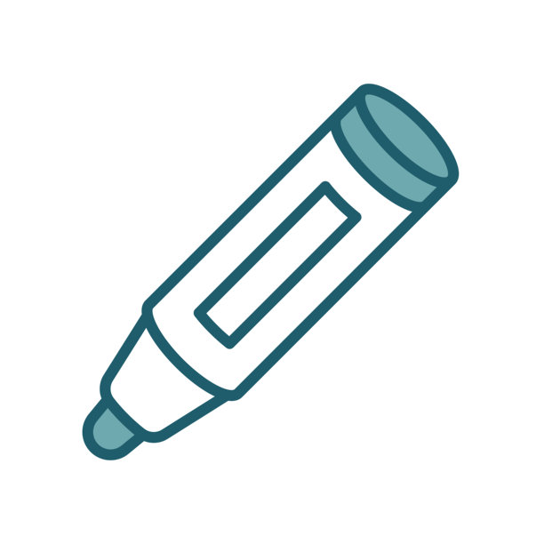 白板马克笔图标矢量设计模板，简单而干净图片下载