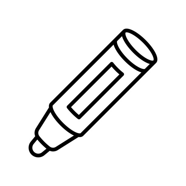 白板马克笔图标矢量设计模板，简单而干净图片下载