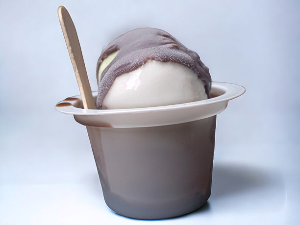 白色背景上的美味冰淇淋照片图片下载