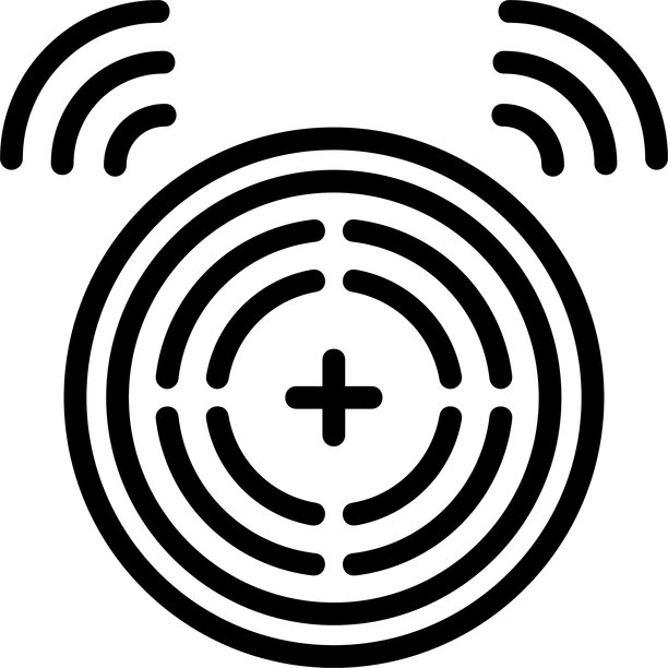 烟雾报警器线性风格图标设计图片下载