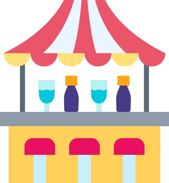 矢量设计酒吧柜台图标风格图片下载