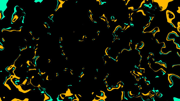 黑色背景上的霓虹液体艺术与有机形状。气泡轮廓增强了形状的流动性和动感。未来主义风格，色彩鲜艳大胆 - 4K库存照片图片下载